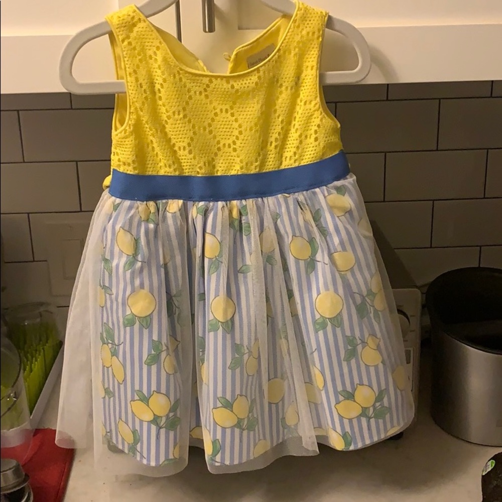 NWOT Yellow lemons spring dress- Sweet Heart Rose